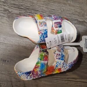 Chatties Paint Splattered Sandals Size 13/1